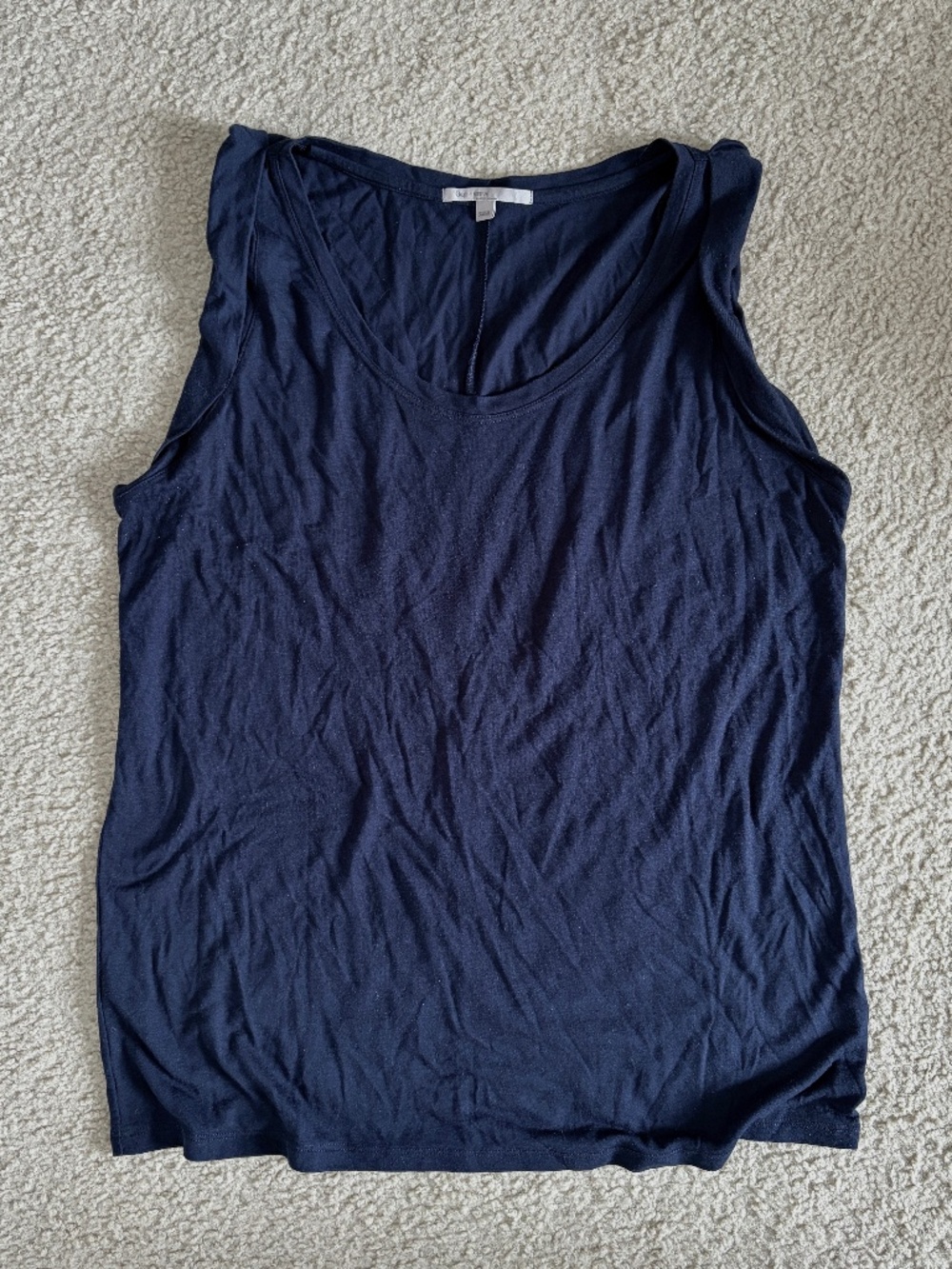 Gap Sleeveless Top Navy Blue Size Medium Cuffed Sleeves